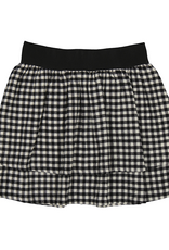 Mayoral Black Check Adjustable Waist Skirt