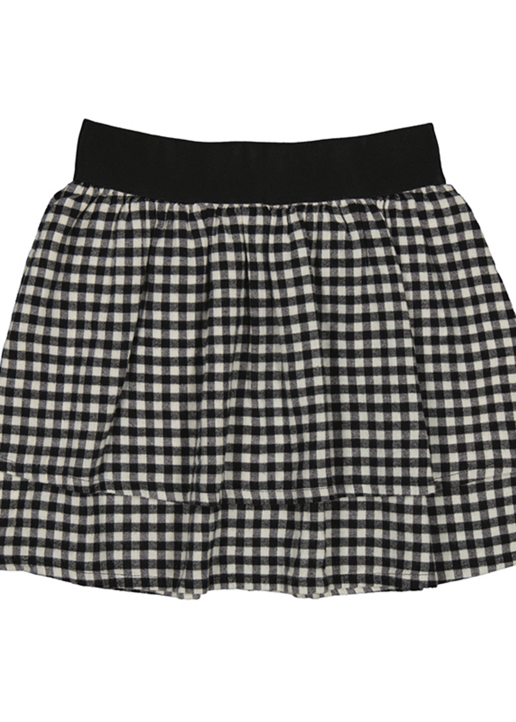 Mayoral Black Check Adjustable Waist Skirt
