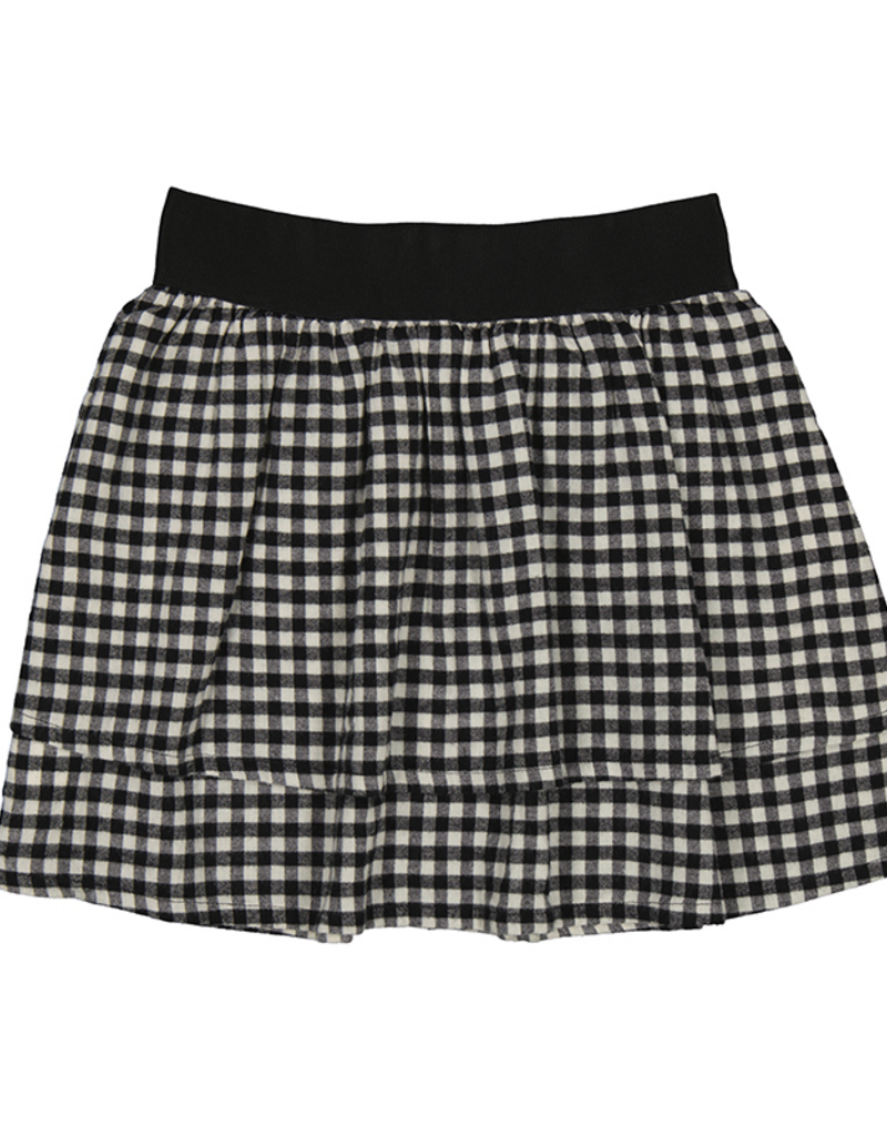 Mayoral Black Check Adjustable Waist Skirt