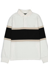 Mayoral L/S Colorblock Polo Cream