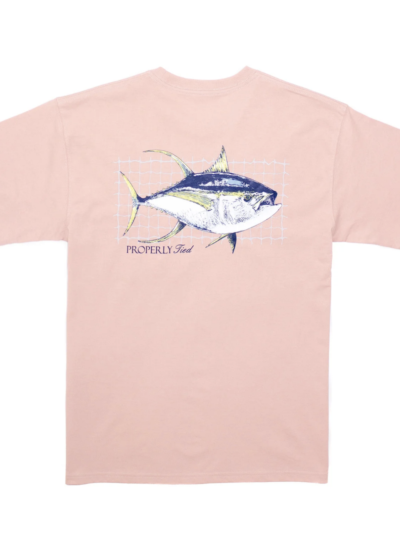 Properly Tied Mens Tuna S/S Peach