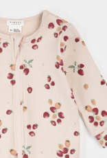 Petit Lem FOOTED SLEEPER KNIT LT PINK W/STRAWBERRIES