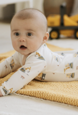 Petit Lem FOOTED SLEEPER KNIT-OFFWHITE W/TRUCKS