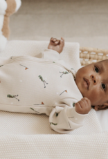 Petit Lem FOOTED SLEEPER KNIT-SAND GOLF CLUBS