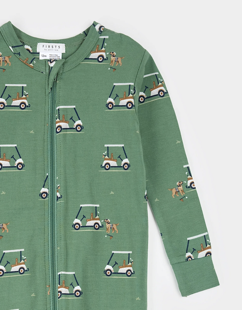 Petit Lem CONVERTIBLE SLEEPER KNIT-GREEN GOLF CART