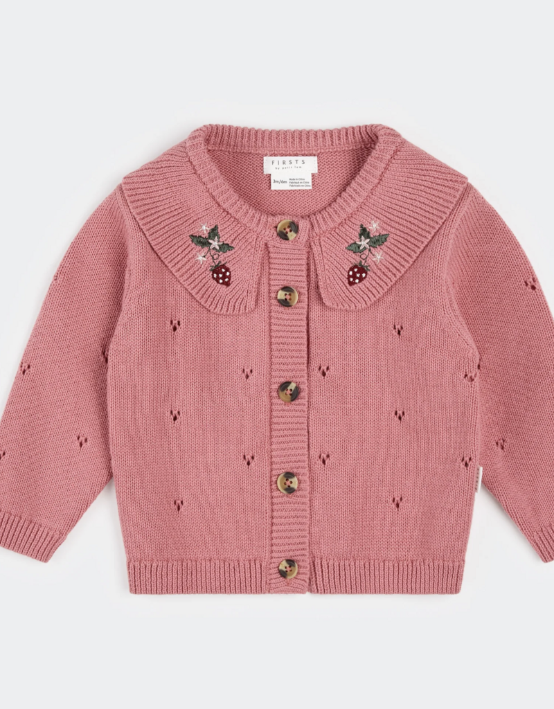 Petit Lem L/S CARDIGAN KNIT-PINK