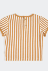 Petit Lem 2PC SET S/S TOP SHORTS KNIT-YELLOW GOLD STRIPE