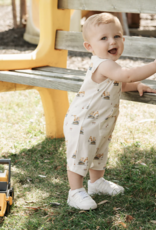 Petit Lem ROMPER KNIT-OFFWHITE W/TRUCKS