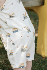 Petit Lem ROMPER KNIT-OFFWHITE W/TRUCKS