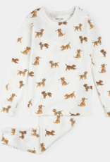 Petit Lem 2PC PJ SET L/S TOP PANT KNIT DOG PRINT