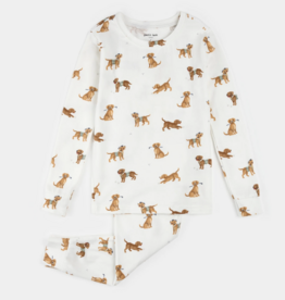 Petit Lem 2PC PJ SET L/S TOP PANT KNIT DOG PRINT