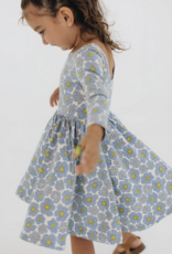 Good Apples Kids 3/4 Sleeve Twirl Dress Periwinkle Meadow