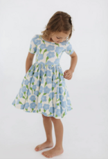 Good Apples Kids S/S Twirl Dress Blue Garden