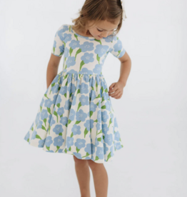 Good Apples Kids S/S Twirl Dress Blue Garden