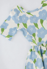Good Apples Kids S/S Twirl Dress Blue Garden