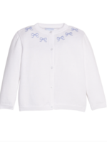 Little English Embroidered Essential Cardigan Blue Bows