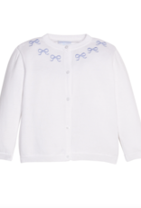 Little English Embroidered Essential Cardigan Blue Bows