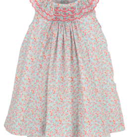 Luli & Me Sea Coral Pink Bishop Dress w/Bloomers