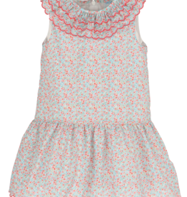 Luli & Me Sea Coral Pink Bishop Dress