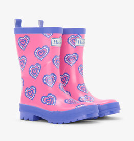 Hatley Kids SALE Heart Burst Shiny Rain Boot
