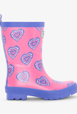 Hatley Kids Heart Burst Shiny Rain Boot