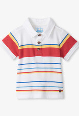 Hatley Kids Seascape Stripe Peached Jersey Polo