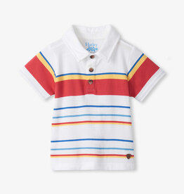 Hatley Kids Seascape Stripe Peached Jersey Polo