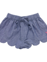 Pink Chicken SALE. Scallop Shorts Chambray