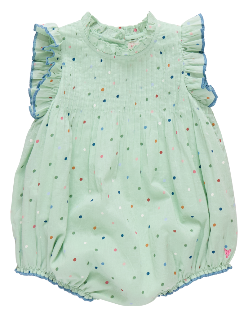 Pink Chicken Baby Girls Jaipur Bubble Pastel Green Polka Dot