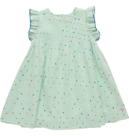 Pink Chicken Jaipur Dress Pastel Green Polka Dot