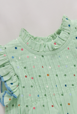 Pink Chicken Jaipur Dress Pastel Green Polka Dot