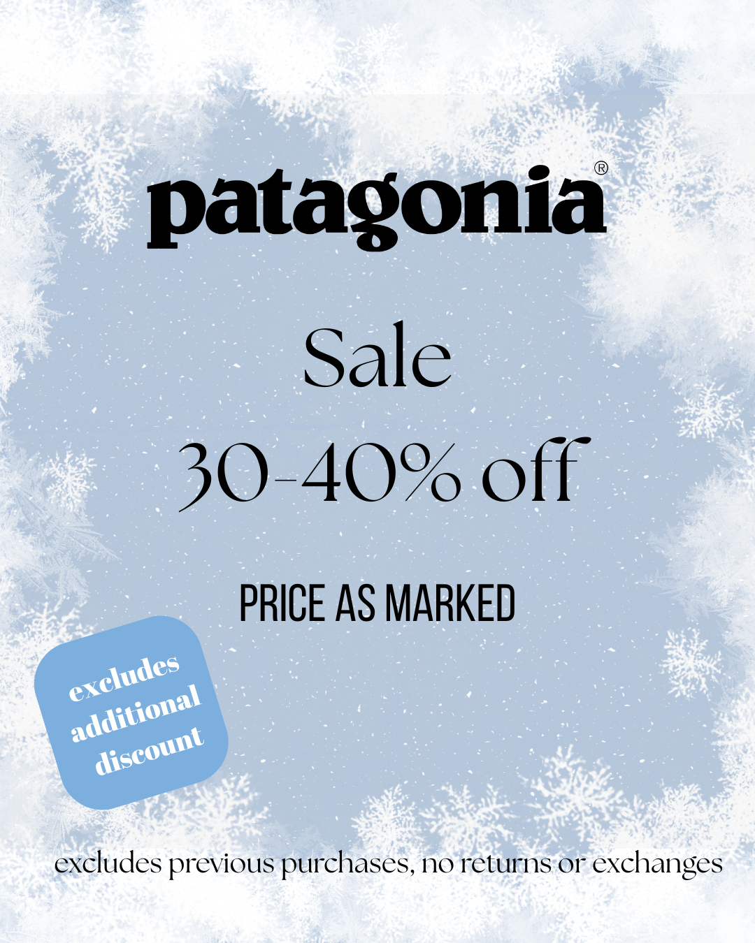 Patagonia sale