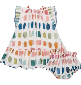 Pink Chicken Baby Girl Harper Dress Set Paint Swatches