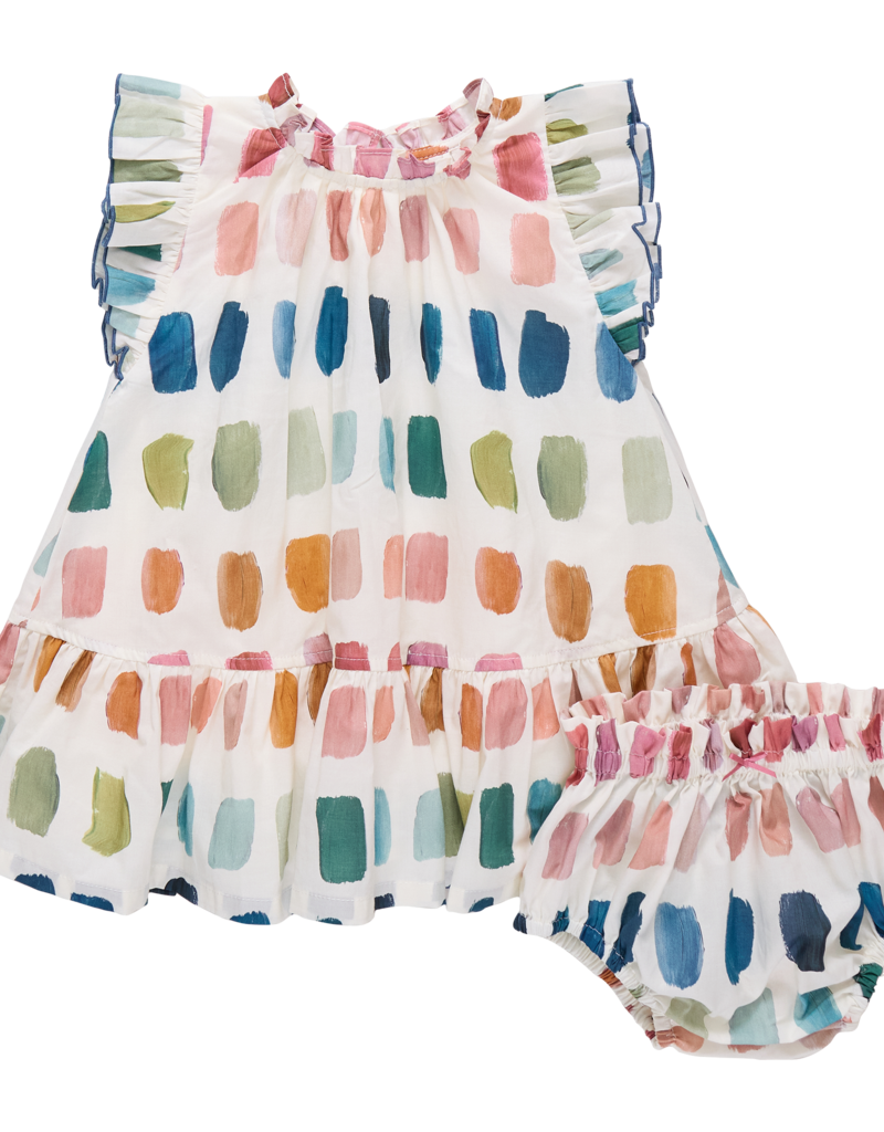 Pink Chicken Baby Girl Harper Dress Set Paint Swatches