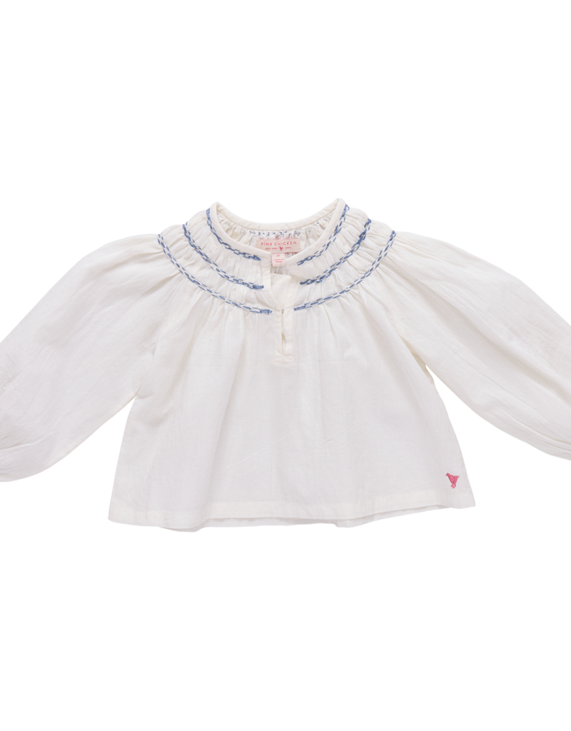 Pink Chicken Ava Top Antique White