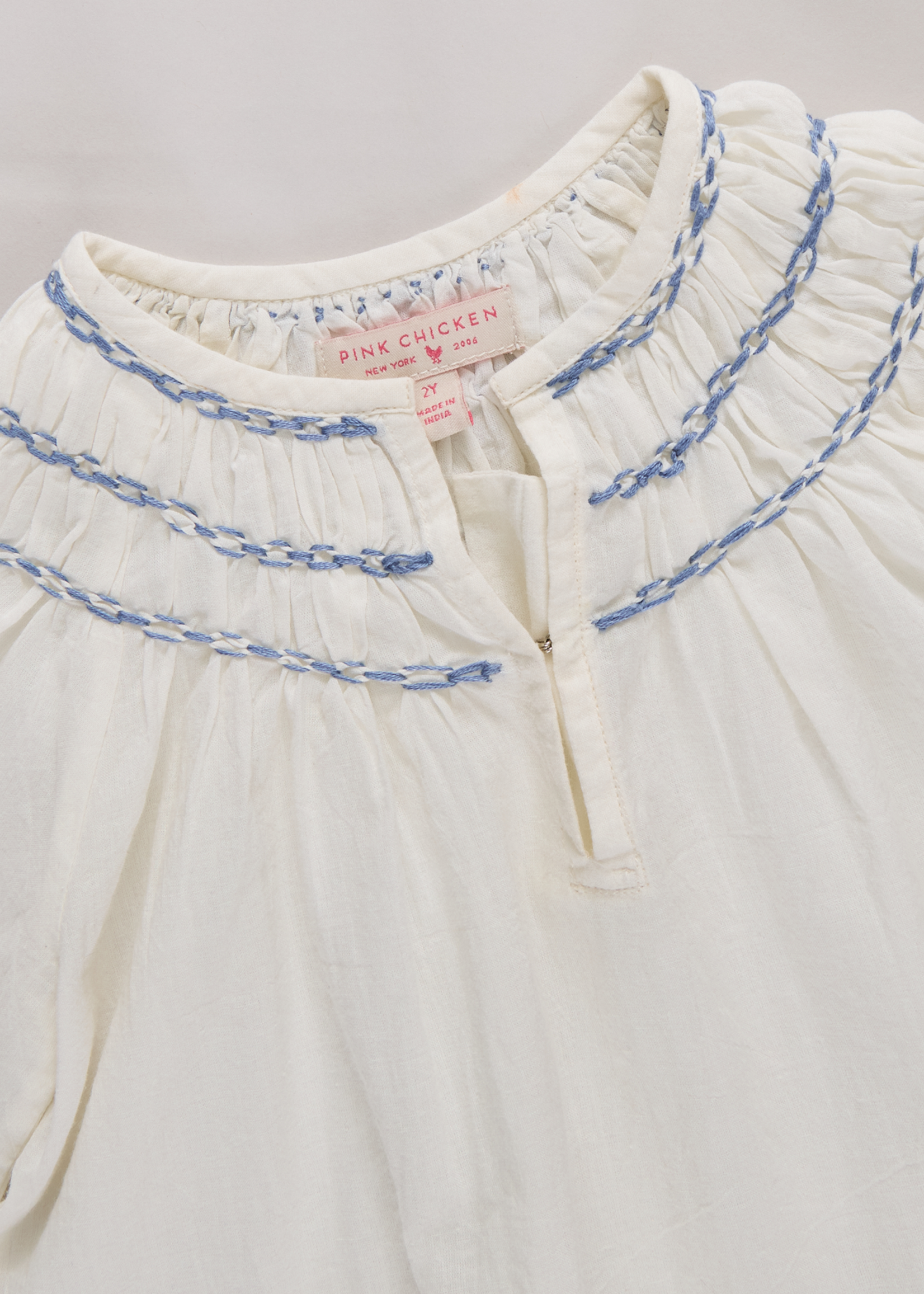 Pink Chicken Ava Top Antique White