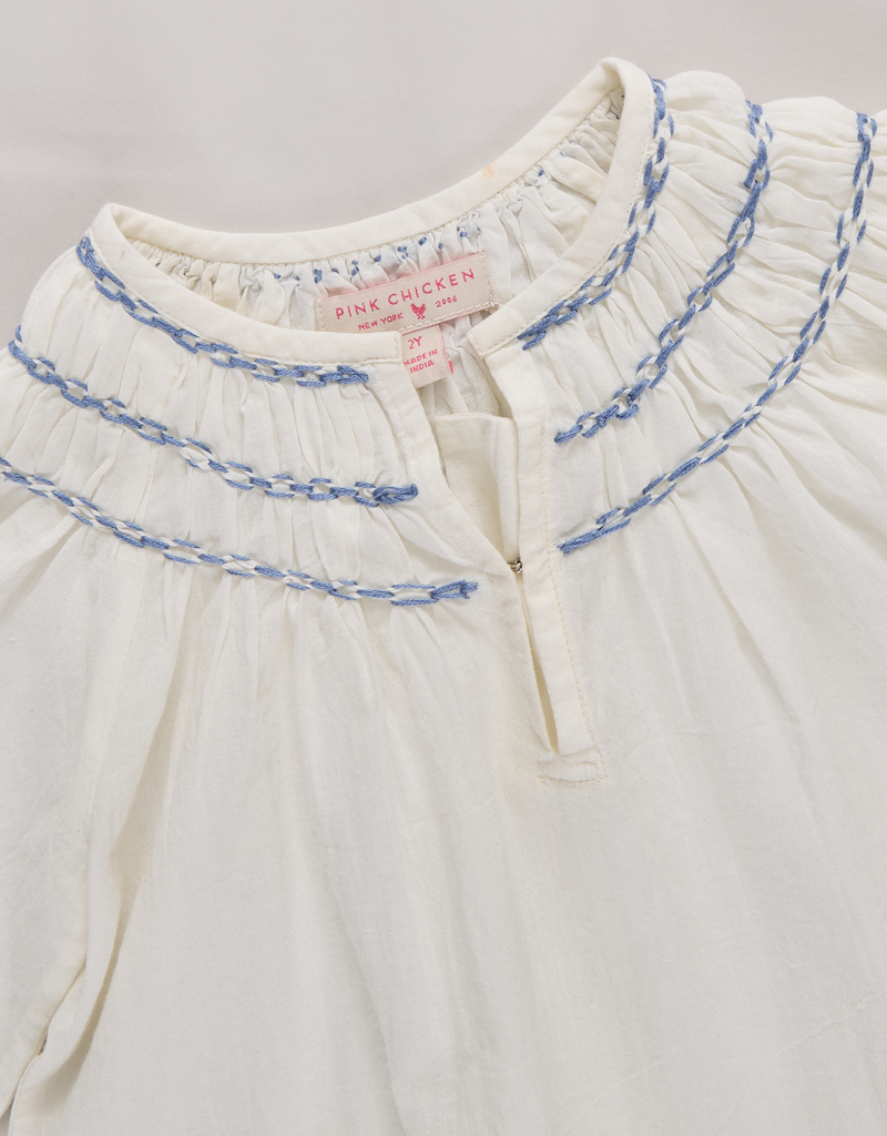 Pink Chicken Ava Top Antique White