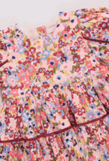 Pink Chicken Maribelle Dress Burgundy Sketched Floral