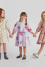 Pink Chicken Maribelle Dress Burgundy Sketched Floral