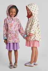 Pink Chicken Rafa Reversible Raincoat Burgundy Sketched Floral