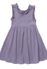 Pink Chicken Joy Ruffle Rib Dress Purple