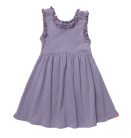 Pink Chicken Joy Ruffle Rib Dress Purple