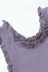 Pink Chicken Joy Ruffle Rib Dress Purple