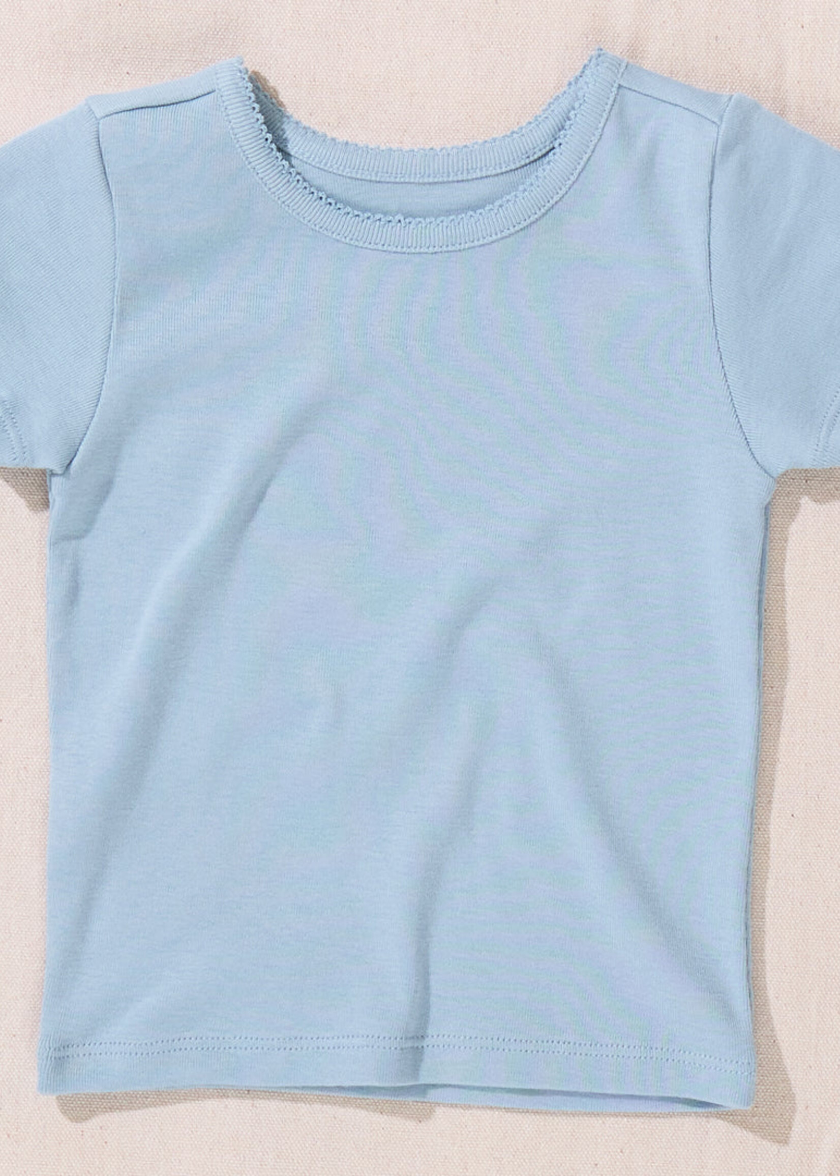Pink Chicken short sleeve seesaw rib t-shirt light blue