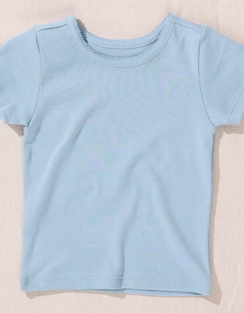 Pink Chicken short sleeve seesaw rib t-shirt light blue