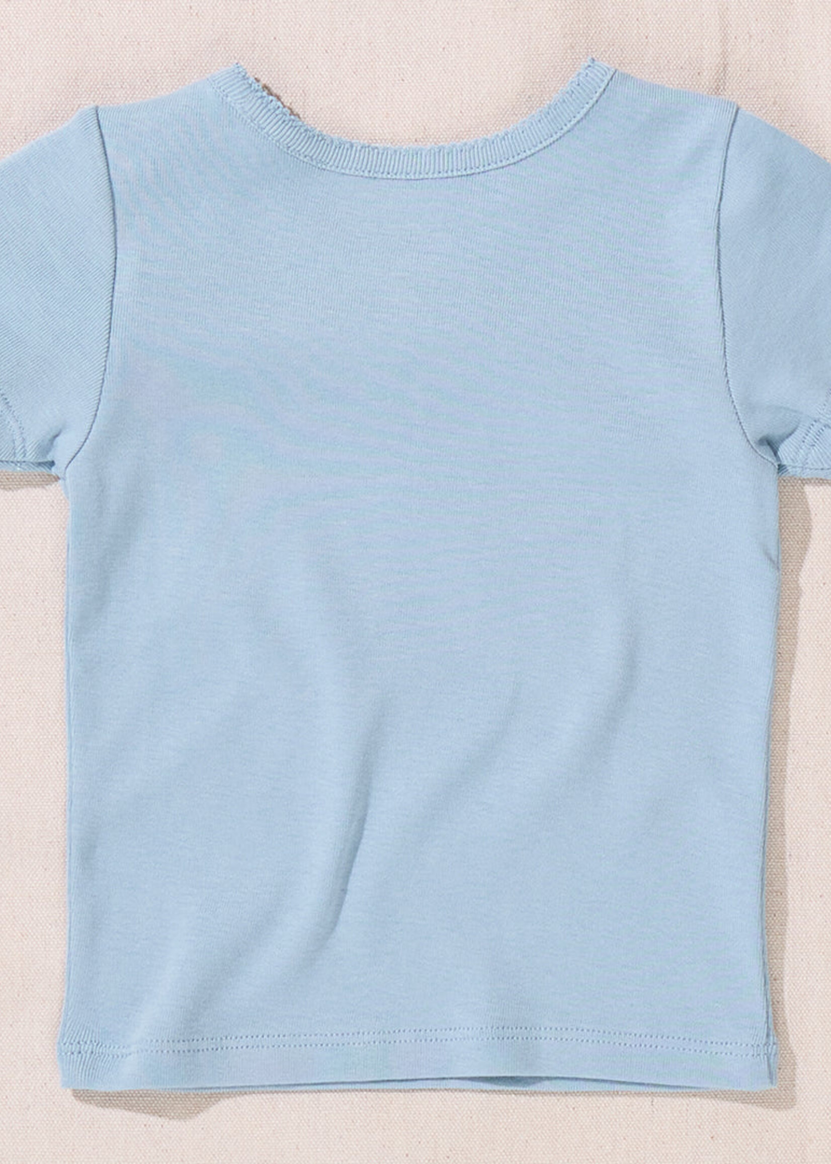Pink Chicken short sleeve seesaw rib t-shirt light blue