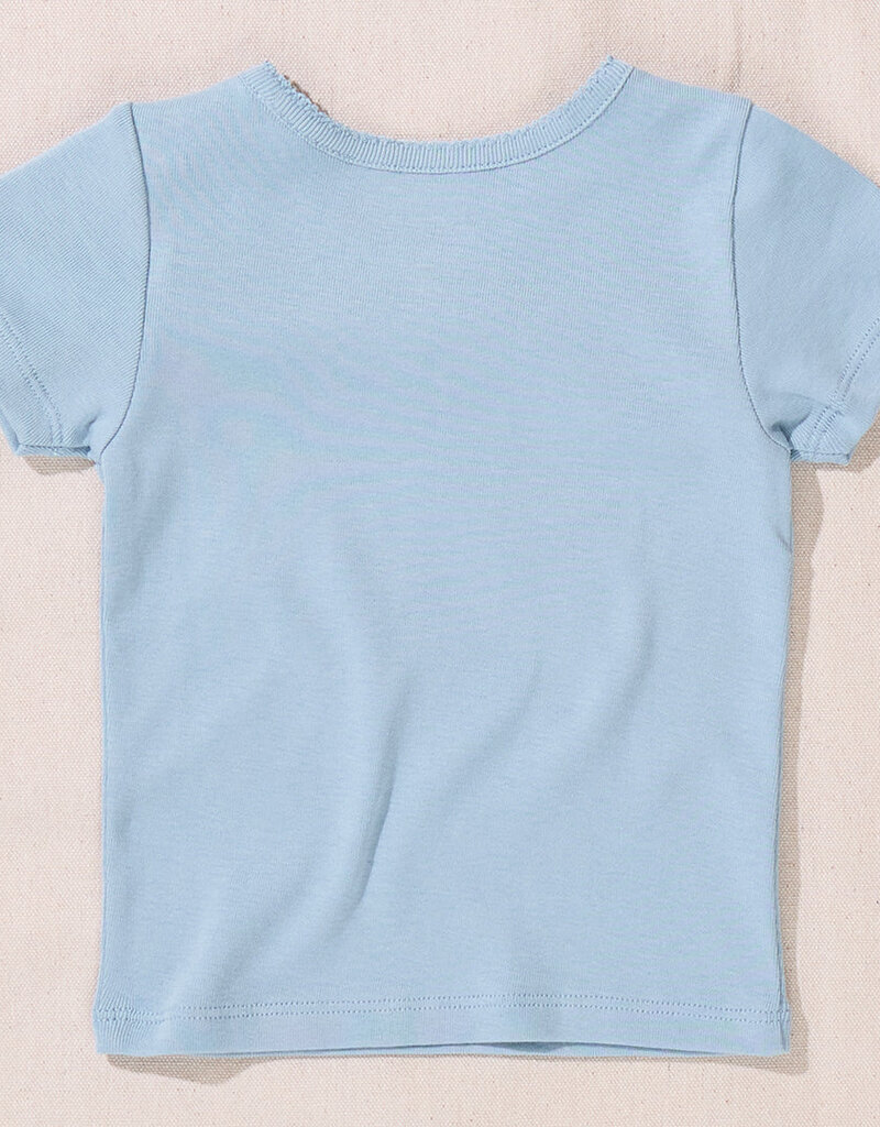 Pink Chicken short sleeve seesaw rib t-shirt light blue