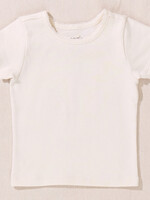 Pink Chicken SALE. short sleeve seesaw rib t-shirt cream