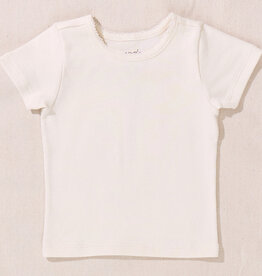 Pink Chicken short sleeve seesaw rib t-shirt cream
