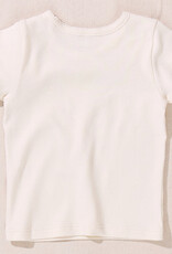 Pink Chicken short sleeve seesaw rib t-shirt cream